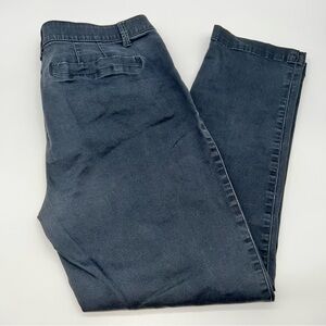 Wit & Wisdom Women’s Dark Charcoal Gray Cotton Trousers-Size 10